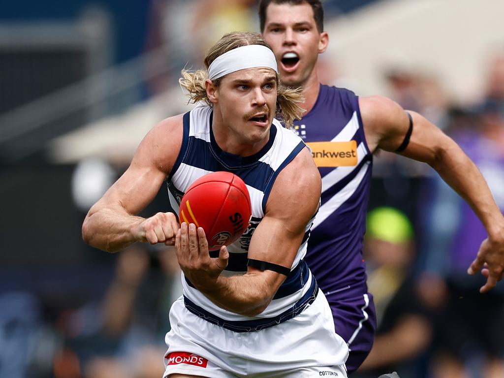 Bailey Smith is out of Geelong’s clash with St Kilda. Picture: Getty Images