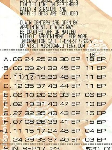 The store attendant misunderstood and printed the wrong ticket. Picture: Michigan State Lottery.