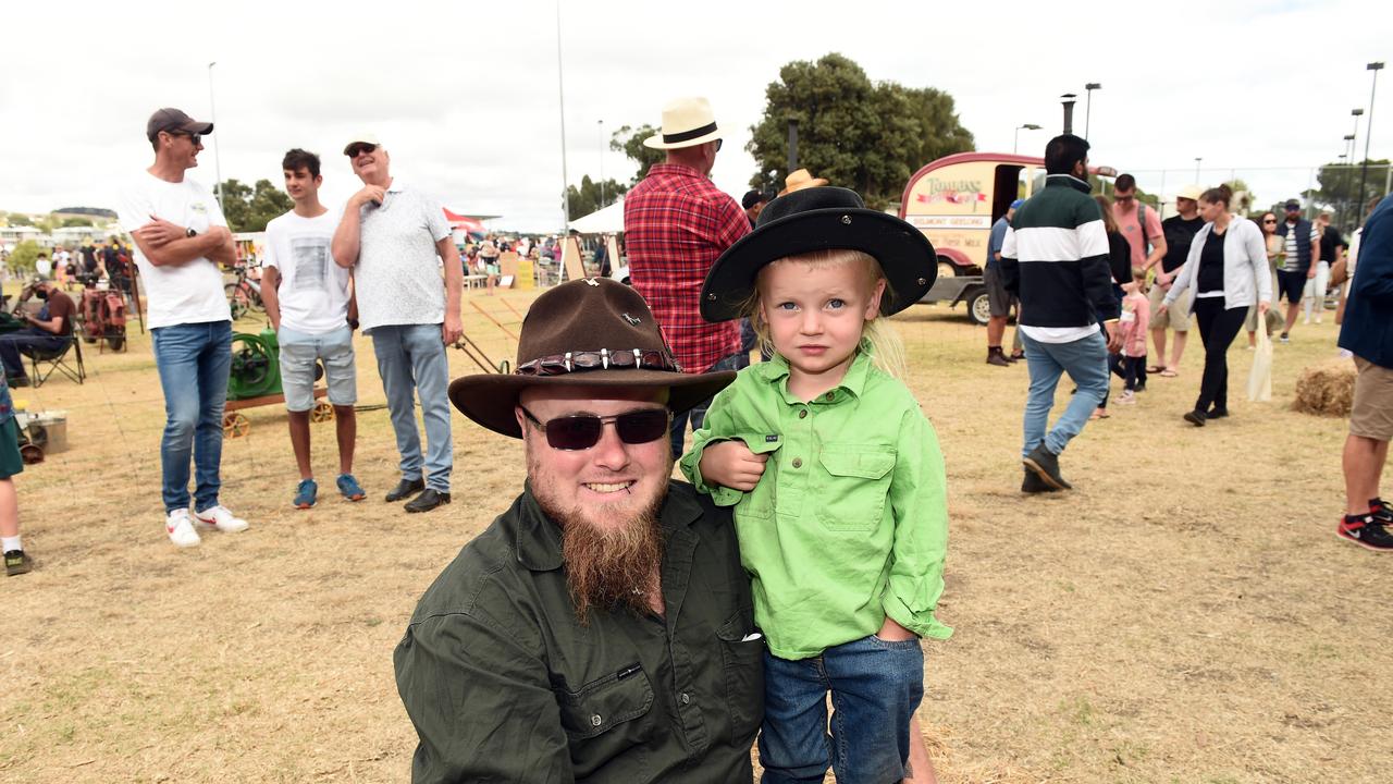 Sean and Vincent McLachlan at the Bellarine Agriculture Show. Picture: David Smith