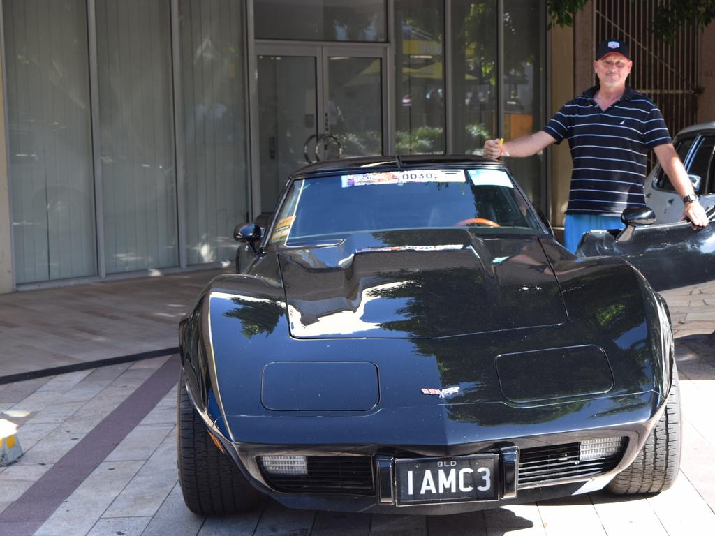 Adam Craig and his car at the Rockynats Show and Shine in the CBD on Sunday, April 17.