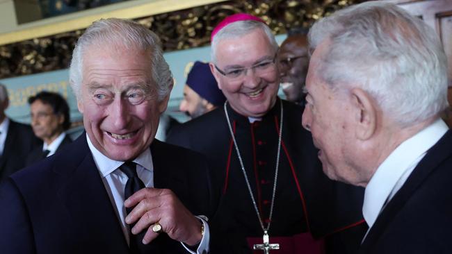 King Charles III meets with royal patronages and members of faith communities at a reception for local charities at Cardiff Castle last year. Picture: AFP