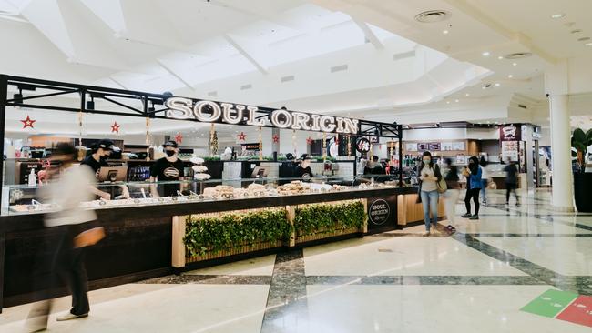 Westfield Knox's food court , which has recently welcomed cafe Soul Origin. Picture: Scentre Group.