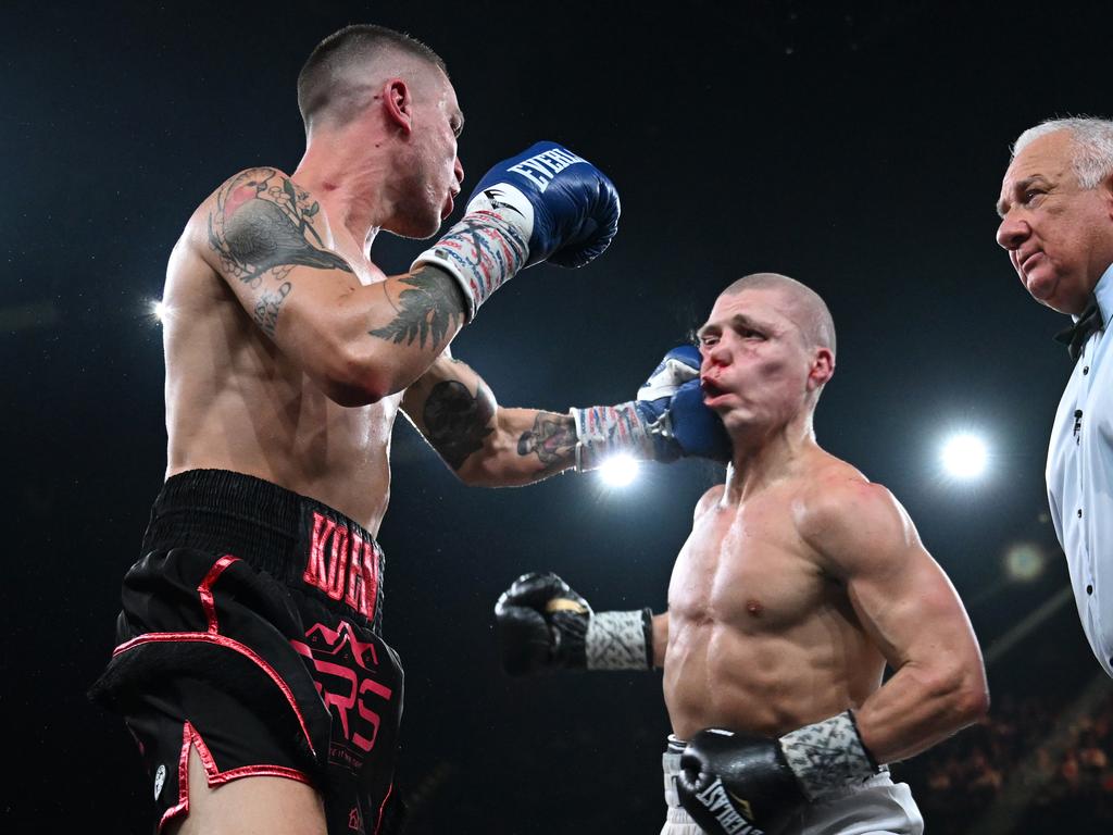 Nikita Tszyu didn't have it all his own way. Picture: Grant Trouville