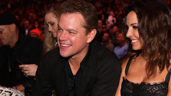 Actor Matt Damon and wife Luciana Barroso. Picture: Christian Petersen