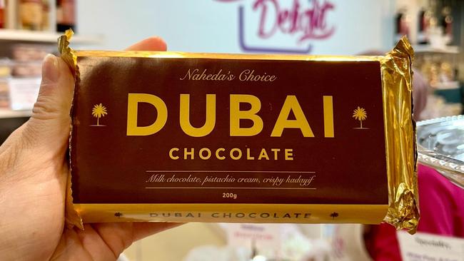 Dubai Chocolate Bars available at The Turkish Delight – Mediterranean Sweetery. Picture: Supplied