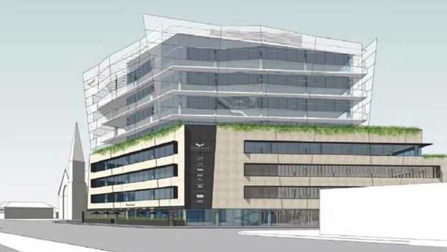 An artist’s impression of the Peregrine Corporation’s proposed new head office in Kensington. Source: State Government