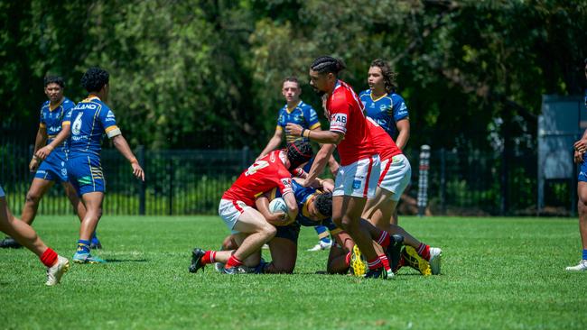 The Illawarra Steelers Harold Matthews side taking on the Parramatta Eels earlier in the season. Picture Thomas Lisson