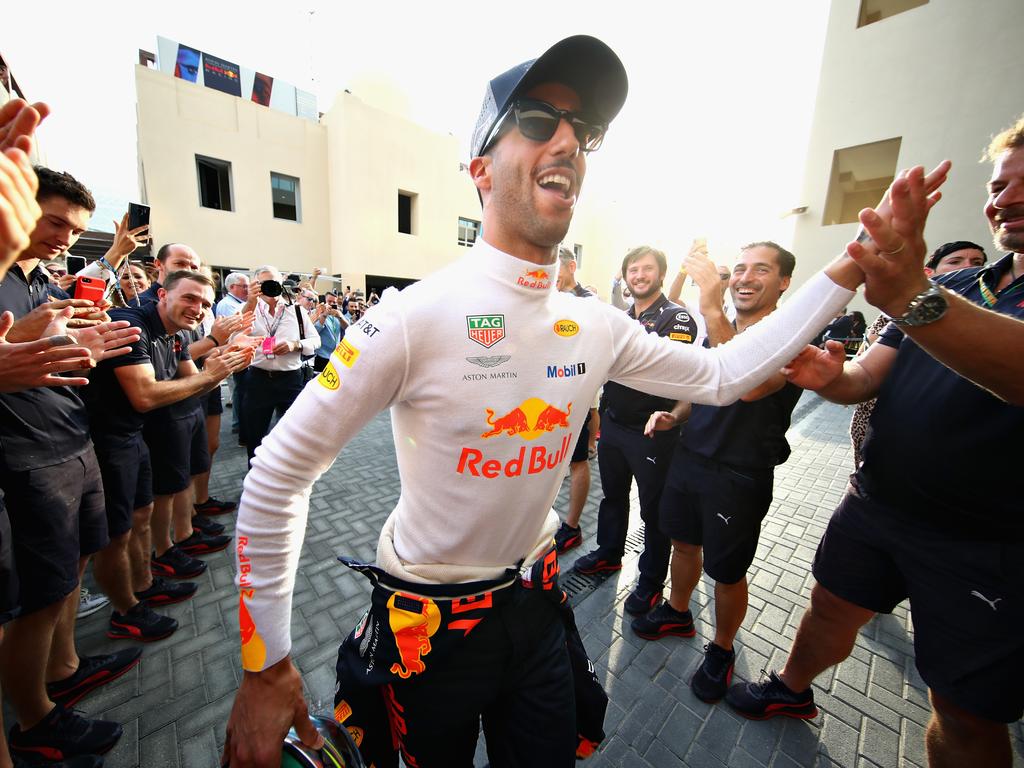 Daniel Ricciardo was given a heroes farewell from Red Bull.