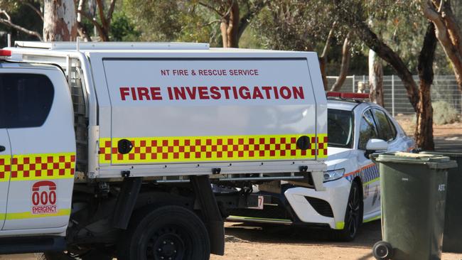 Northern Territory fire investigators and police in Alice Springs. Picture: Gera Kazakov