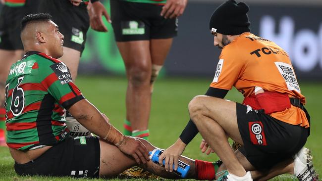 Tom Amone injured his knee in round six. Picture: Mark Kolbe/Getty Images