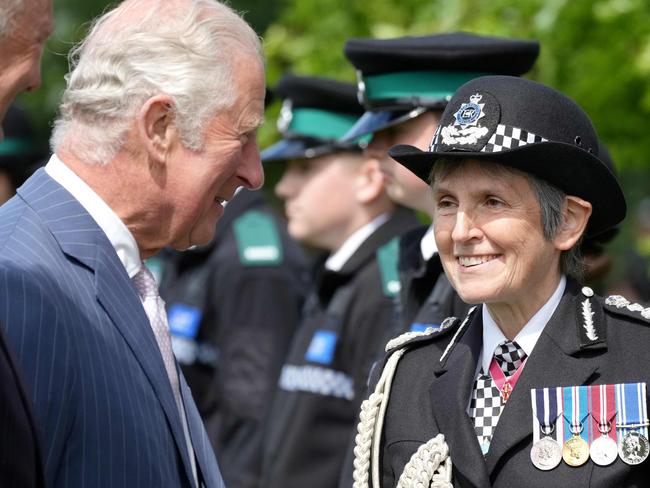 ‘Not above the law.’ Britain's top cop Cressida Dick, right, with Prince Charles. Picture: AFP