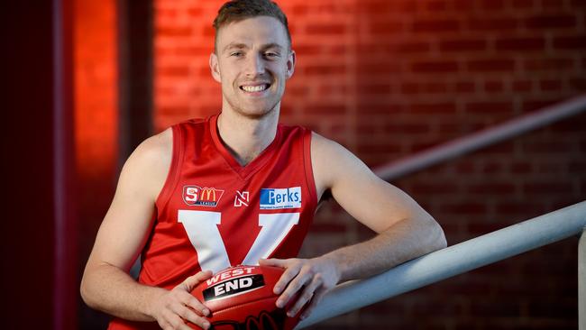 North Adelaide premiership defender Callum Wilkie is now a Saints rookie. Picture: Naomi Jellicoe