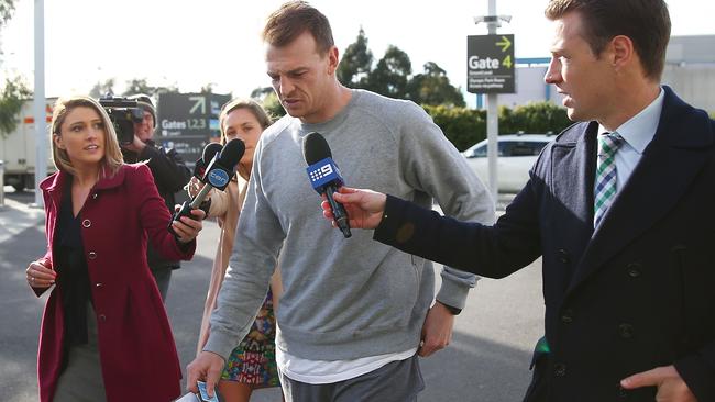 Brendon Goddard after getting scans on his injured groin.