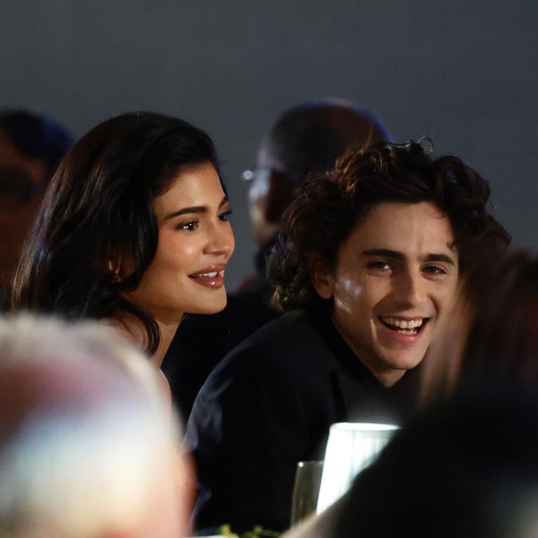 Couple Kylie Jenner and Timothée Chalamet attend the WSJ. Magazine 2023 Innovator Awards, at which Kylie was honoured with brand innovator of the year. Picture: Dimitrios Kambouris/Getty Images