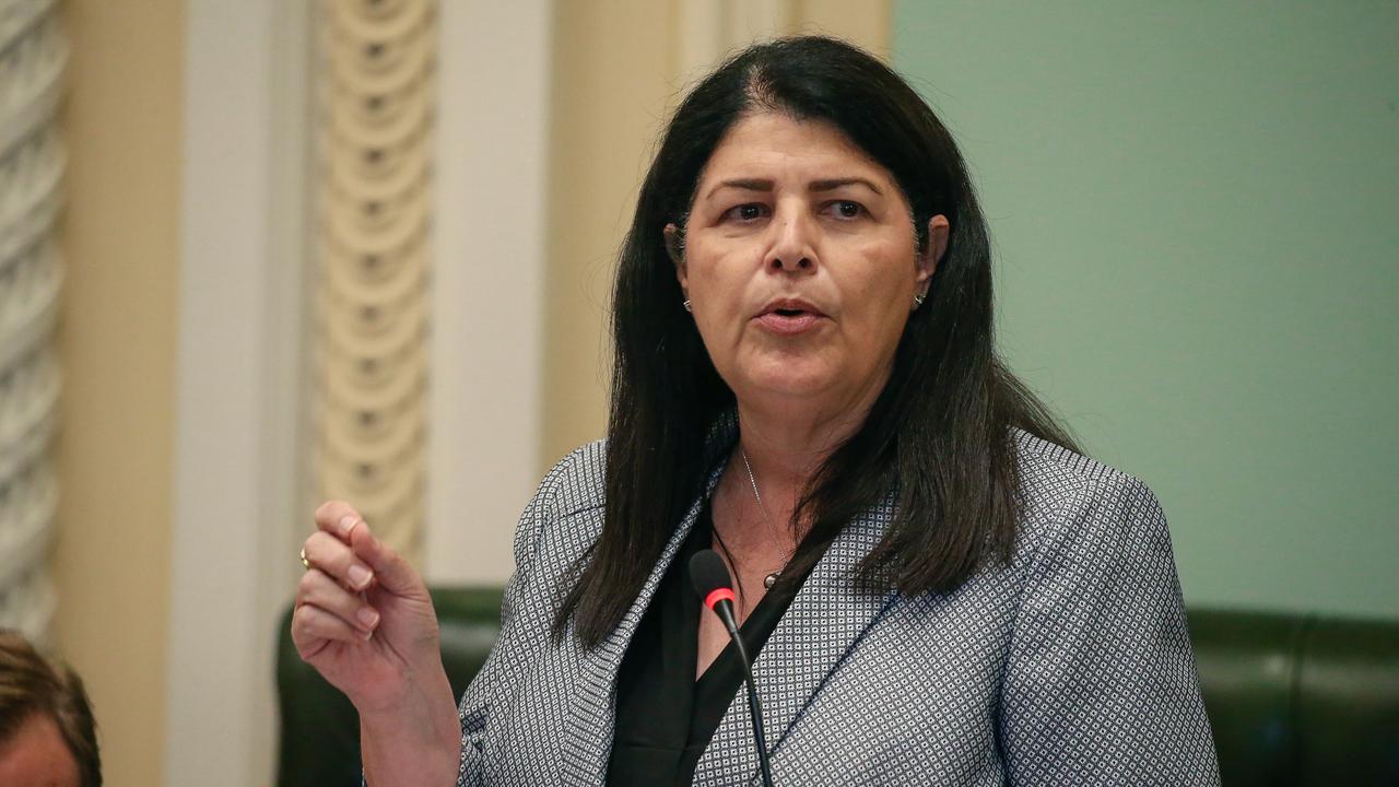 Industrial Relations and Racing Minister Grace Grace MP speaks in Queensland Parliament. Picture: NCA NewsWire / Glenn Campbell