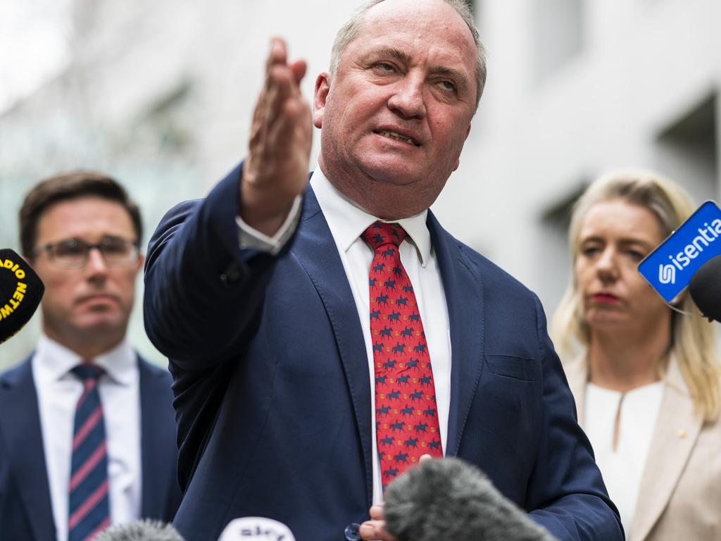 Barnaby Joyce at Parliament House in Canberra. Picture: Martin Ollman