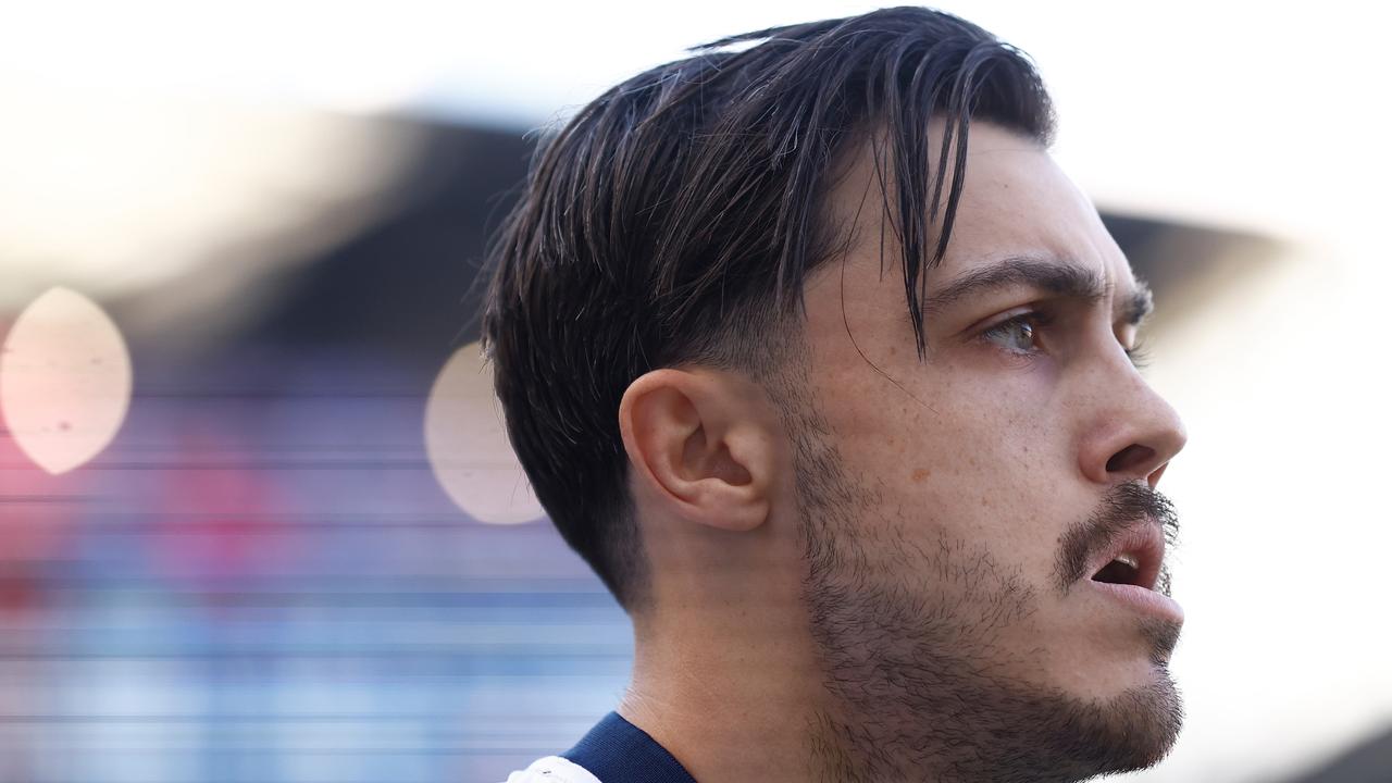 MELBOURNE, AUSTRALIA - APRIL 30: Brad Close of the Cats looks on during the 2023 AFL Round 07 match between the Essendon Bombers and the Geelong Cats at the Melbourne Cricket Ground on April 30, 2023 in Melbourne, Australia. (Photo by Michael Willson/AFL Photos via Getty Images)