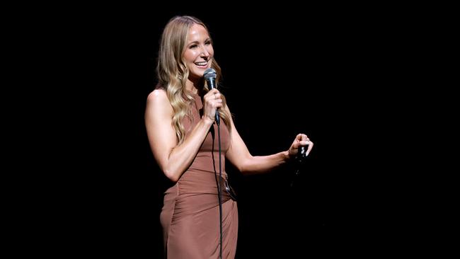 Nikki Glaser, known for her bold humour, hosted the 2025 Golden Globe Awards, earning widespread praise for her comedic timing and delivery. Picture: Getty