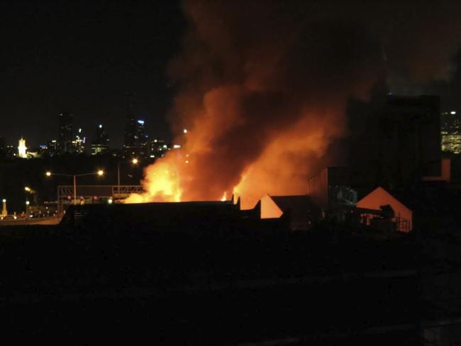 The fire could be seen by locals across Melbourne. Picture: Kiah Doodie