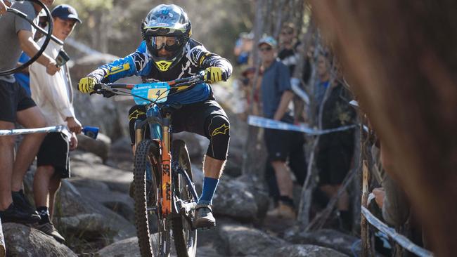 Martin Maes competing on Day 2 of the Enduro World Series at Derby. Picture: DUNCAN PHILPOTT/ENDURO WORLD SERIES