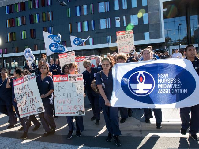 Staff at Blacktown Hospital have also held several rallies over the campaign.