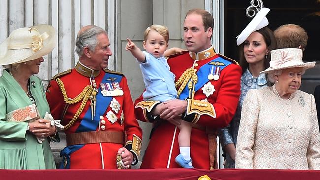 The mean age of working royals is high while the younger royals still aren’t old enough to work. Picture: BEN STANSALL / AFP.