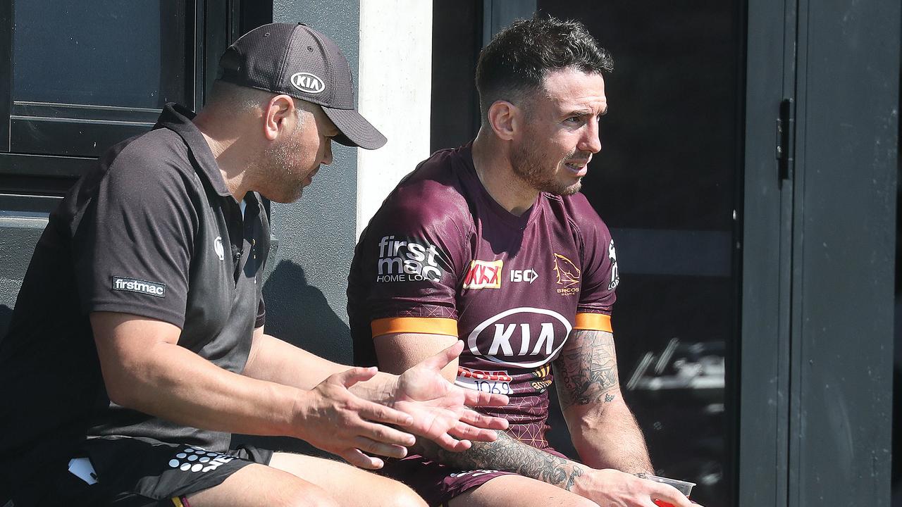 Anthony Seibold and Darius Boyd. Pic Annette Dew
