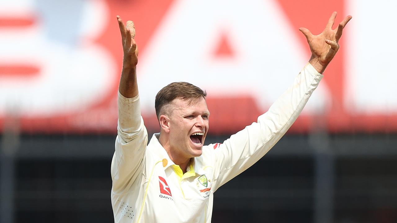 Matthew Kuhnemann appeals for a wicket.