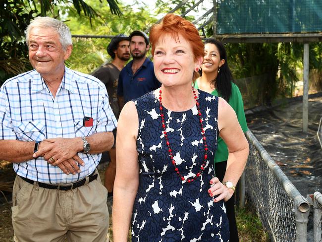 Pauline Hanson’s One Nation has suffered its second setback in consecutive Newspolls, with its primary vote slipping from 9 to 8 per cent. Picture: Justin Kennedy