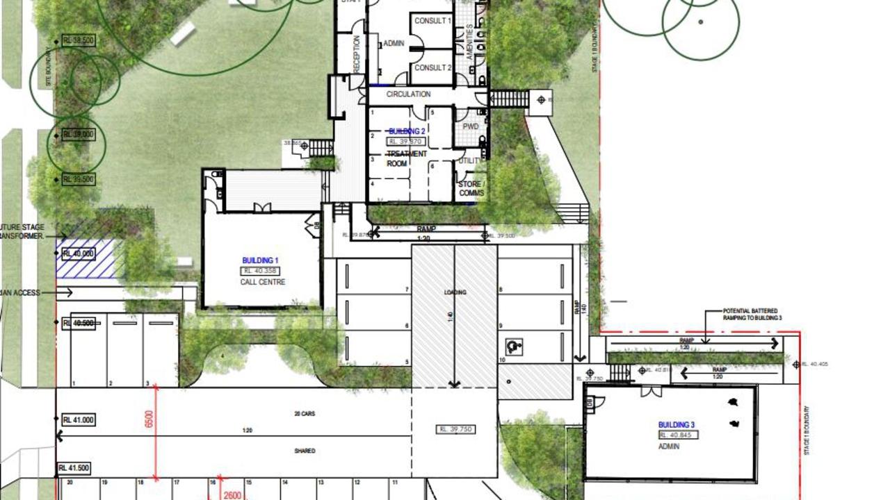 Plans submitted for the multi-stage medical facility.