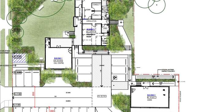 Plans submitted for the multi-stage medical facility.