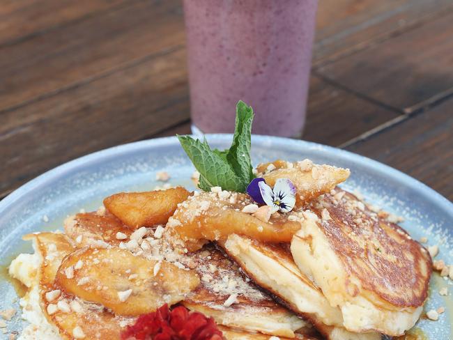 TasWeekend.  Indulge.  The Salty Dog Hotel Kingston Beach.  Ricotta hotcakes.  Picture: Nikki Davis-Jones