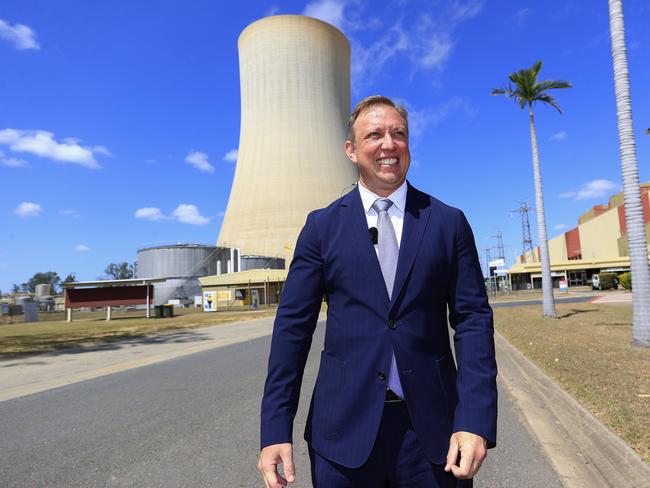 Queensland State Election coverage with the Queensland Premier Steven Miles visiting the Stanwell Power station just outside Rockhampton. Pics Adam Head