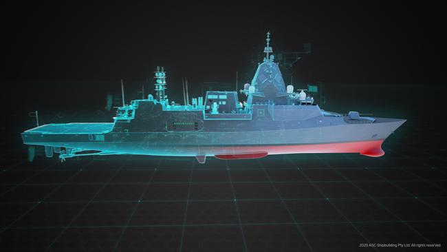 Hunter class frigate image courtesy ASC Shipbuilding, BAE Systems Australia.