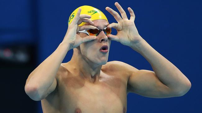 All eyes will be on Aussie Mitch Larkin in the 100m backstroke final. Picture. Phil Hillyard