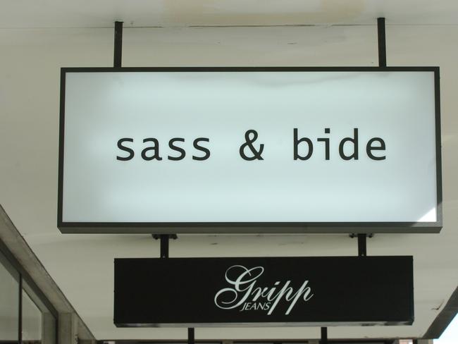 Sass and Bide clothing store front window on Rundle Street, Adleaide.