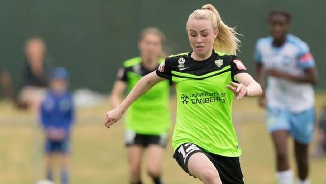 Bethany Gordon in action for Canberra United. Picture: Ben Southall