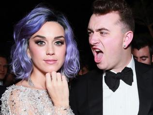 MUST CREDIT SPLASH WEB RIGHTS ONLY Universal Music Group 2015 Grammy After Party presented by America Airlines and Citi held at The Ace Hotel on Sunday, Feb 8, 2015, in Los Angeles. Pictured: Katy Perry, Sam Smith, Lucian Grainge Ref: SPL947115 090215 Picture by: Invision / Splash News Splash News and Pictures Los Angeles: 310-821-2666 New York: 212-619-2666 London: 870-934-2666 photodesk@splashnews.com