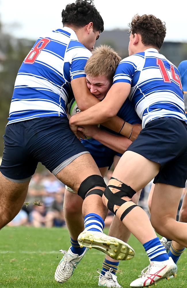 Jye Crothers GPS First XV rugby between Churchie and Nudgee College. Saturday July 27, 2024. Picture, John Gass