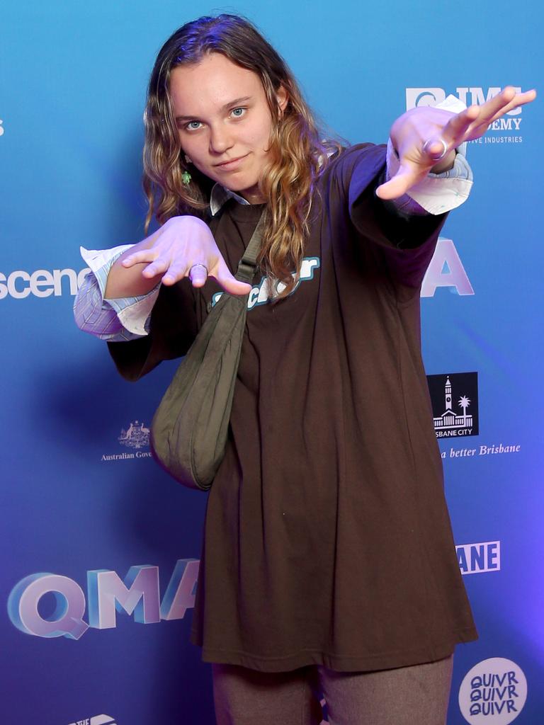 Sycco on the 2022 Queensland Music Awards red carpet at The Fortitude Music Hall in Brisbane. Picture: Steve Pohlner