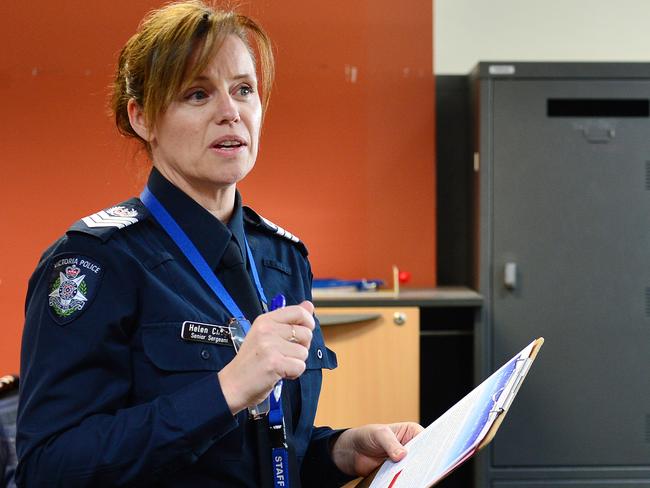 Snr Sgt Helen Chugg at Caroline Springs Police Station. Picture: Nicki Connolly