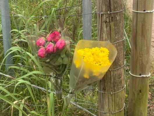 Flowers have been left near where a 60-year-old man's body was found on January 12.