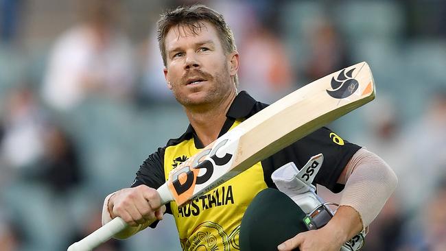 David Warner says he did not want to subject his family to a ‘media circus’. Picture: Mark Brake-ICC/ICC via Getty Images