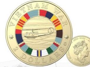 The Vietnamese government is furious over the release of a commemorative coin they claim shows the flag of the toppled US-backed South Vietnam.