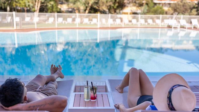 Swimming pool at Sails In The Desert in Uluru. Picture: Supplied