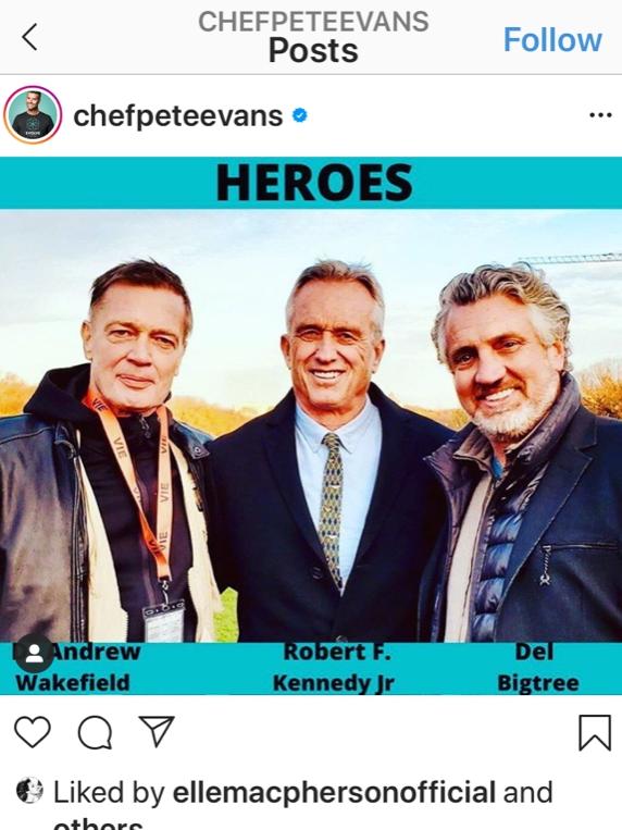 Elle recently liked a post on Pete Evans’ Instagram page proclaiming anti-vaxxers heroes.