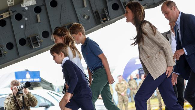 Attending the Air Tattoo in 2023 with the rest of the Wales family. Picture: AFP