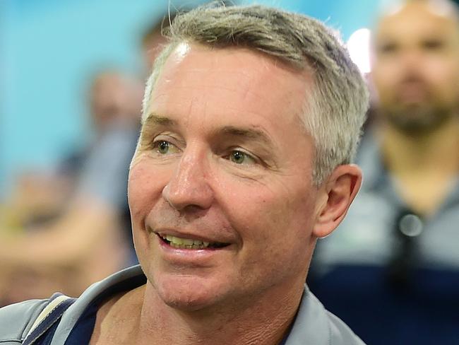 Cowboys airport pics. Nth Qld Cowboys leave for Sydney to play in this years NRL Grand Final against Melbourne Storm. Coach Paul Green lead the team through the mass of fans today.