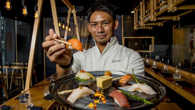 New Southport Japanese restaurant Goto’s chef and owner Kozo Mitsuyama. Picture: Jerad Williams