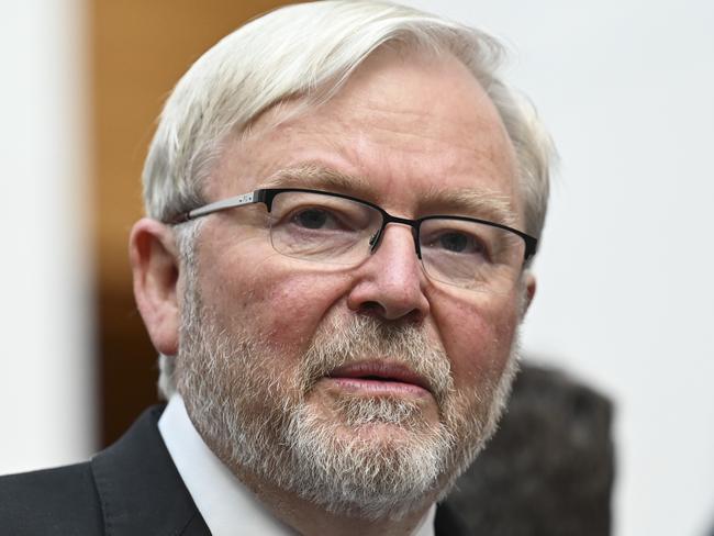 CANBERRA, AUSTRALIA, NewsWire Photos. AUGUST 10, 2023: Kevin Rudd at the unveiling of the Official portrait of former Prime Minister Hon DR Kevin Rudd at Parliament House in Canberra. Picture: NCA NewsWire / Martin Ollman